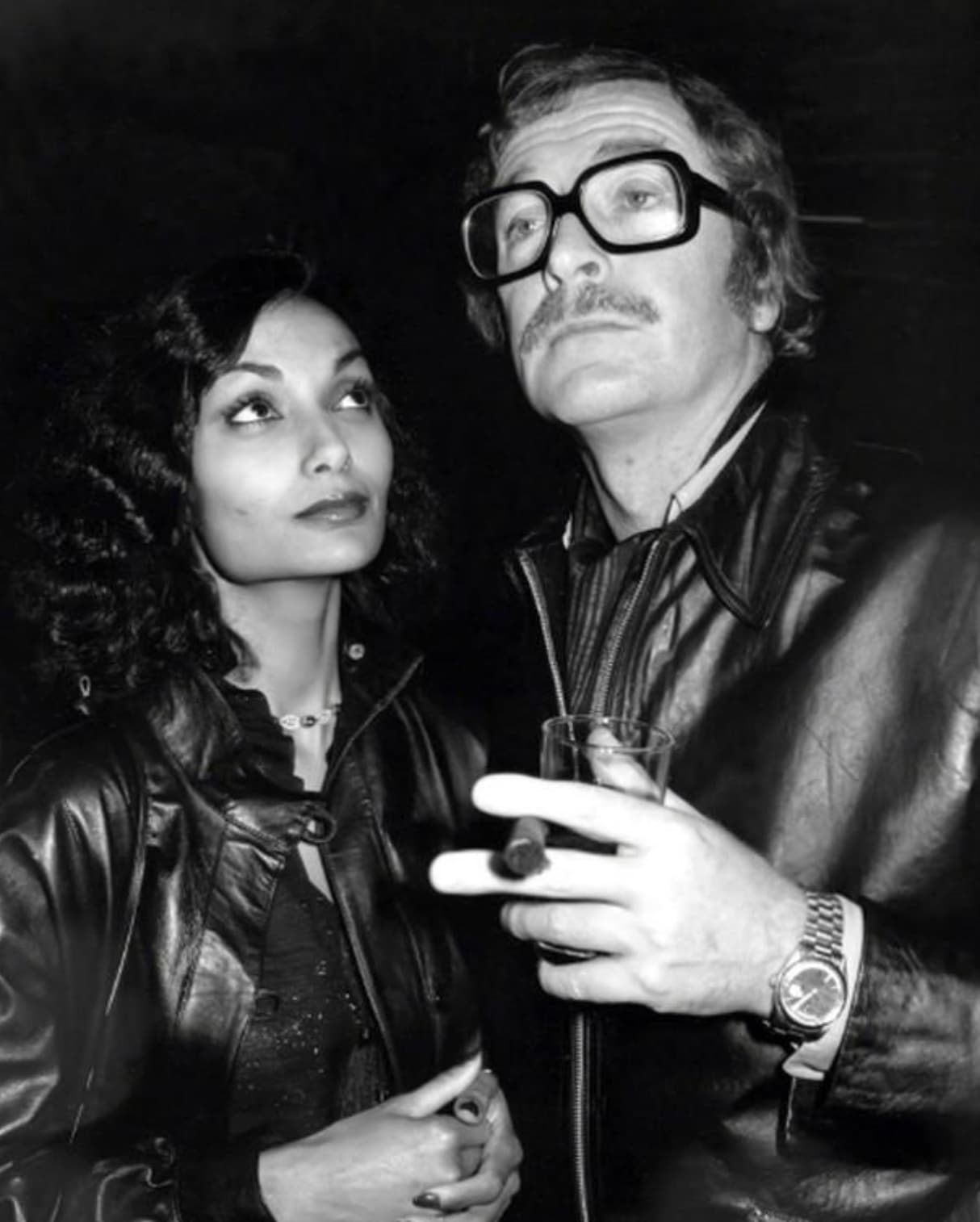 “… Sir Michael Caine (pictured in NYC with his wife, Shakira Baksh in 1979).”